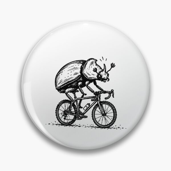 Item preview, Funny Cycling Beetle Riding Bicycle Gravel Bike Adventure Design designed and sold by MonkiFlipp.