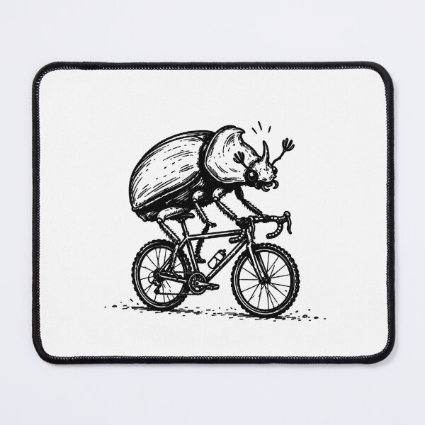 Item preview, Funny Cycling Beetle Riding Bicycle Gravel Bike Adventure Design designed and sold by MonkiFlipp.