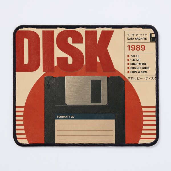 Artikelvorschau, Floppy Disk 1989 – Vintage Computer Retro Poster entworfen und verkauft von obstinator.