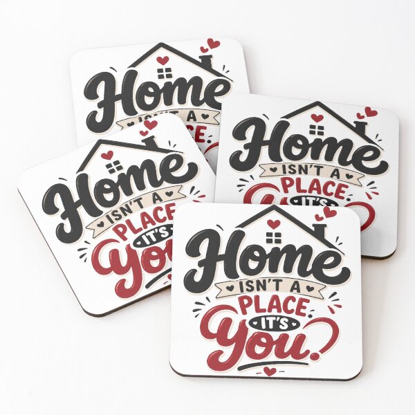 Item preview, Home Isn't A Place It's You | Romantic Love Quote Typography Design designed and sold by Lovestickerco.