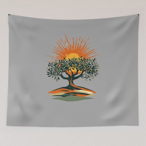 Item preview,  Elysium Echoes | Ancient Tree, Mountain & Wave Icon 03 designed and sold by Shift-Bloom.