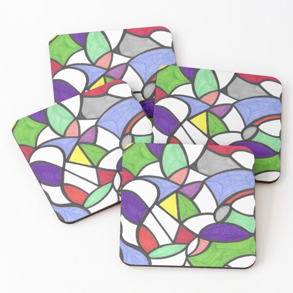 Item preview, Modern multi-coloured abstract print 5 designed and sold by SweetMorrArt.