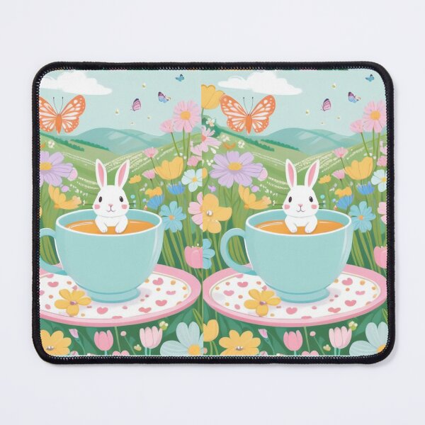Item preview, Illustration - Rabbit in a Teacup, Pastel Imaginary World designed and sold by AnimeShin.