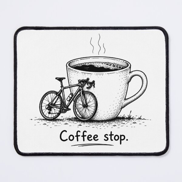 Item preview, Coffee Stop Funny Cycling Coffee Lover Bicycle Ride Design designed and sold by MonkiFlipp.