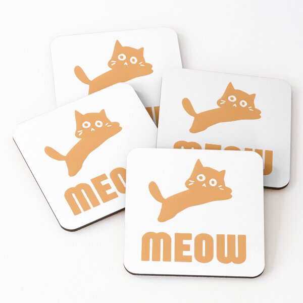 Item preview, Cute Kawaii Orange Cat Jumping Meow designed and sold by ThunderRed.