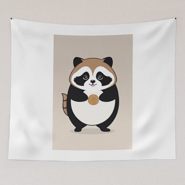 Item preview, Illustration - Raccoon, Cute Character Design designed and sold by AnimeShin.