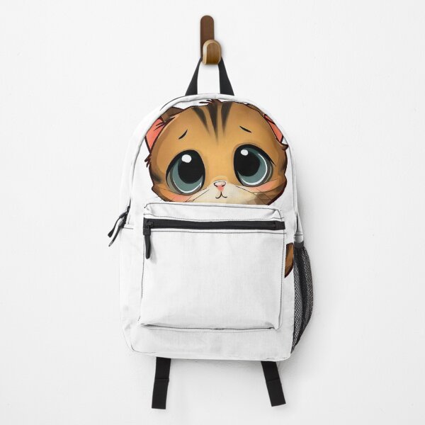 Item preview, Sad Brown Tabby Kitten with Huge Pensive Eyes Cartoon Illustration designed and sold by AdlArs.