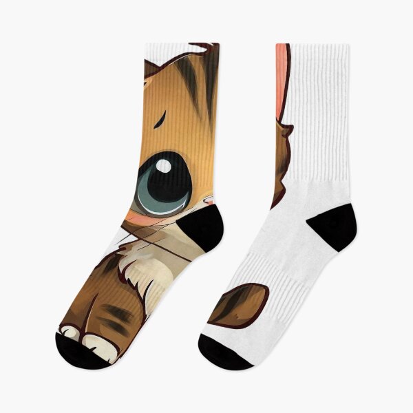 Item preview, Sad Brown Tabby Kitten with Huge Pensive Eyes Cartoon Illustration designed and sold by AdlArs.