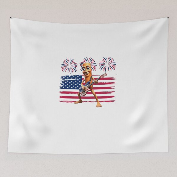 Item preview, Brainrot 4th July US Flag America Electric Guitar designed and sold by tuyetnhung98.