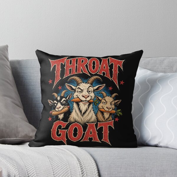 Item preview, Throat Goat Funny Cartoon Goats Vintage Metal designed and sold by MakmurMpxgo.