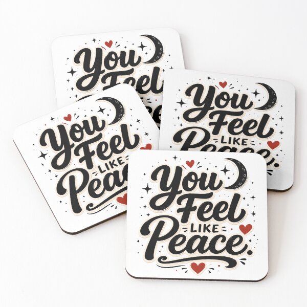 Item preview, You Feel Like Peace | Romantic Love Quote Typography | Couple Gift designed and sold by Lovestickerco.