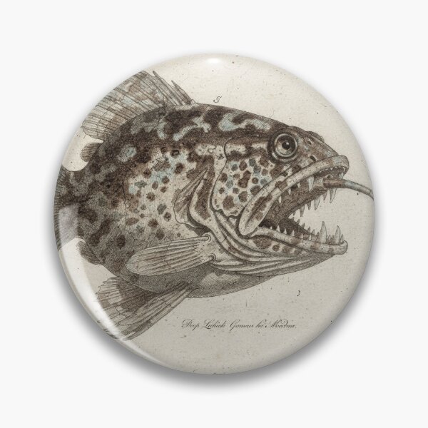 Item preview, Vintage Anglerfish Deep-Sea Specimen Plate designed and sold by PictorialWhimsy.