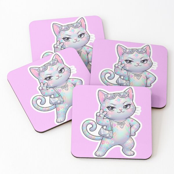 Item preview, Cool Y2K Aesthetic Cat Vibe Streetwear Style designed and sold by Iampoji.