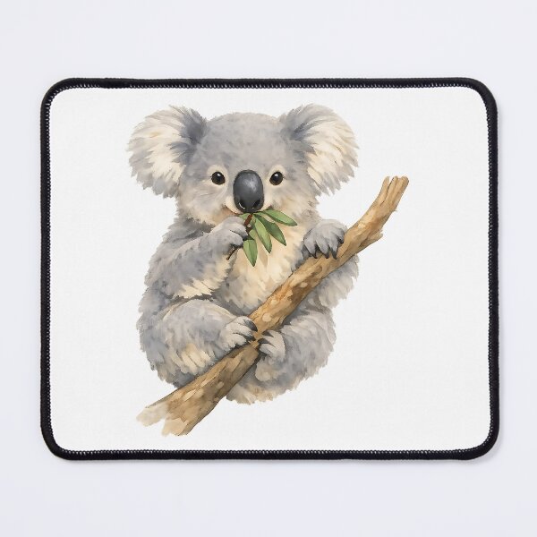 Item preview, Koala Eating Eucalyptus — Watercolour Illustration designed and sold by Jaruart.