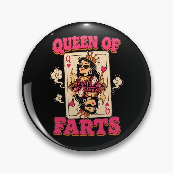 Item preview, Queen Of Farts Funny Retro Playing Card Design designed and sold by MakmurMpxgo.