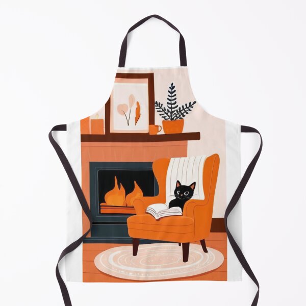 Item preview, Illustration - Reading Cat, Cosy Autumn Ambiance designed and sold by AnimeShin.