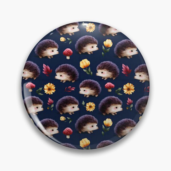 Item preview, Woodland Hedgehog And Yellow Flower Pattern designed and sold by igraphixart.