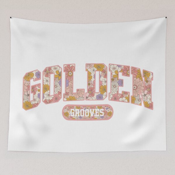Item preview, Golden Grooves Retro Floral Design | Vintage 80s Summer Music Festival Aesthetic designed and sold by ice-apparel.