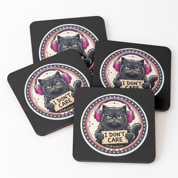Item preview, Sarcastic Fireworks Support Club Funny Cat I Don't Care designed and sold by Oommen Studio .
