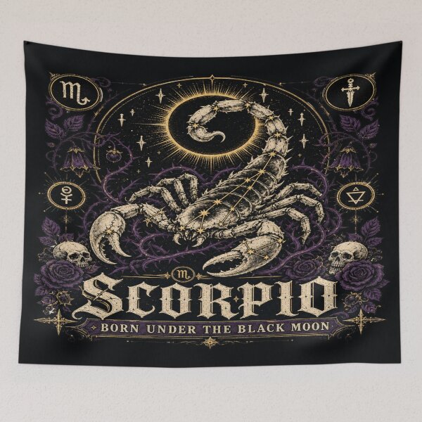 Item preview, Scorpio Gothic Zodiac Dark Celestial Sigil designed and sold by InkspirationGraphics.
