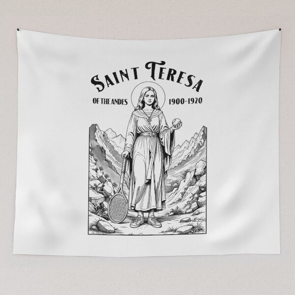 Item preview, Tennis Player Funny Vintage Patron Saint Teresa Sport designed and sold by GrandeDuc.