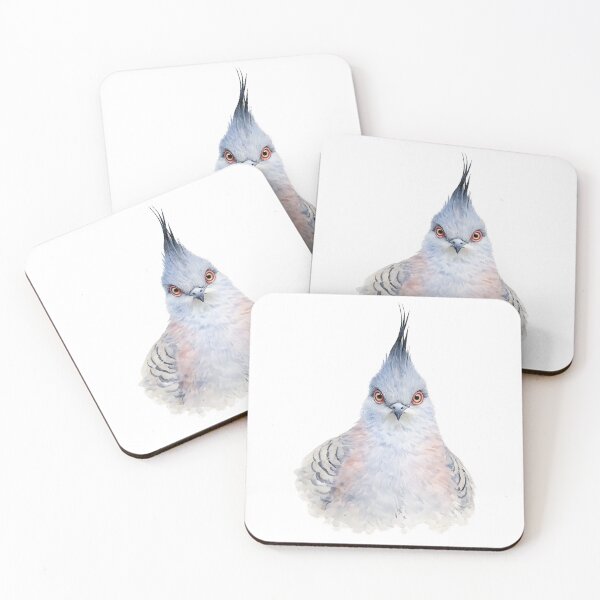 Item preview, Crested Pigeon Watercolour Portrait designed and sold by Jaruart.