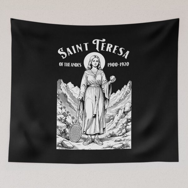 Item preview, Tennis Player Funny Vintage Patron Saint Teresa Sport designed and sold by GrandeDuc.