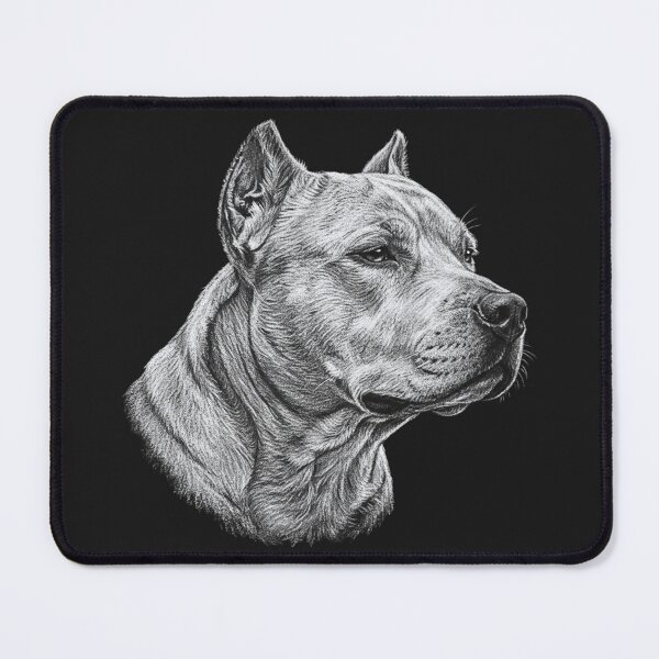 Item preview, American Pit Bull Terrier Chalk Sketch Dog Portrait designed and sold by Exquisite Design Studio „Paculówka”.