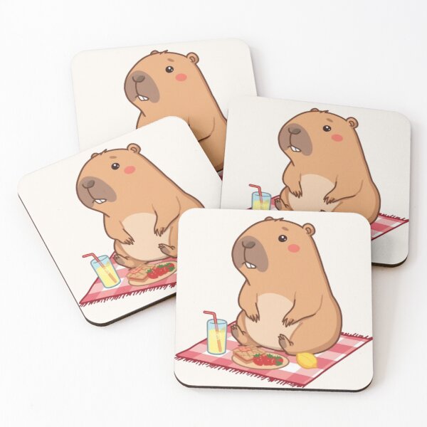 Item preview, Cute Capybara Picnic Kawaii Sticker | Adorable Capybara Summer Vibes designed and sold by Stylestickers55.