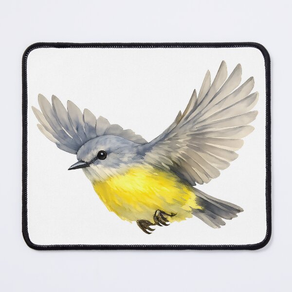 Item preview, Eastern Yellow Robin in Flight — Watercolour designed and sold by Jaruart.