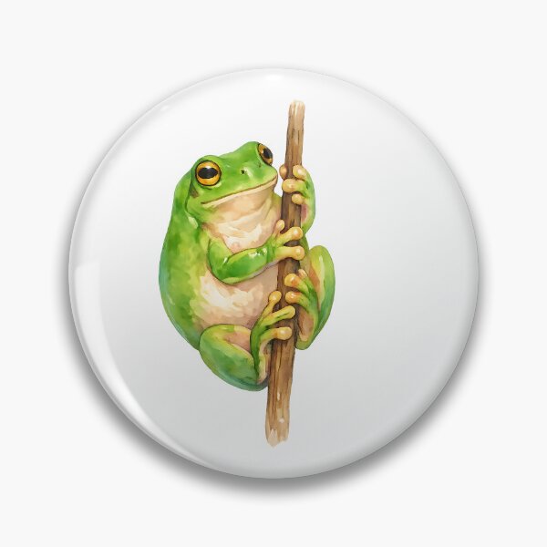 Item preview, Australian Green Tree Frog Watercolour Illustration designed and sold by Jaruart.