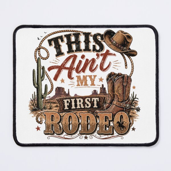 Item preview, This Ain’t My First Rodeo Vintage Cowboy Design – Western Retro Rodeo T-Shirt & Sticker designed and sold by Artimax-Studio.