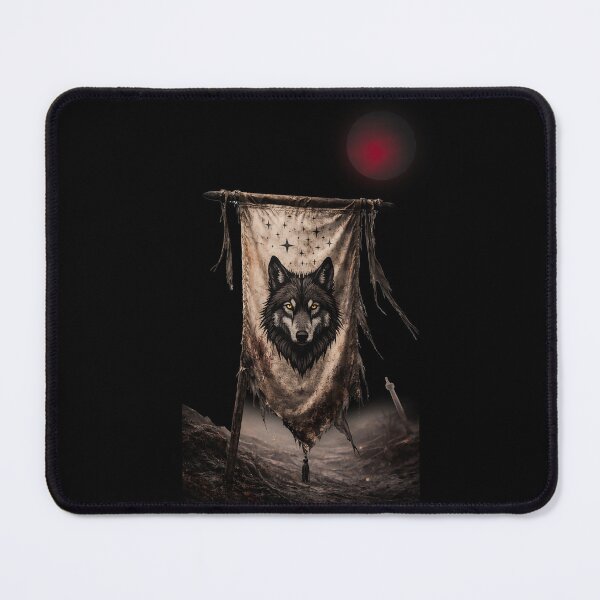 Item preview, Large Graphic Back Print Tee - The Kingdom of Light Battle Flag - Blood Moon Wolf Banner designed and sold by The Last Emperor Saga - Store.