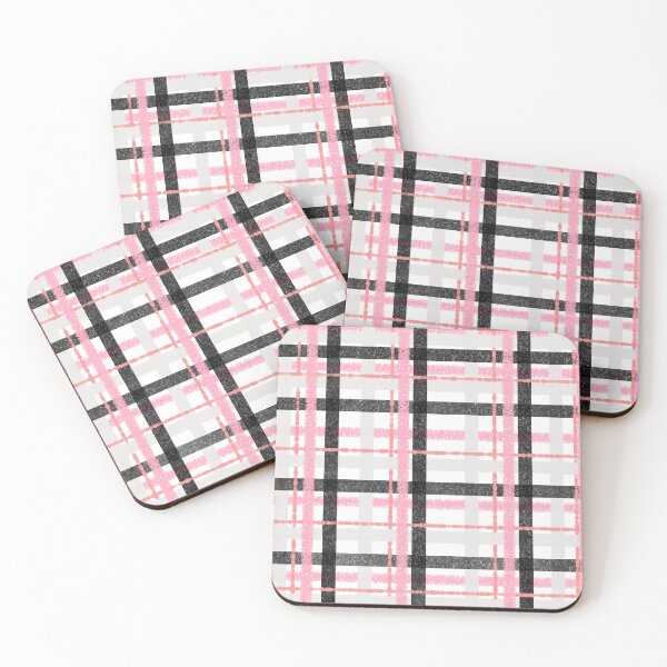 Item preview, Textured Pink Black and Gray Plaid  designed and sold by JaygiesDesign.
