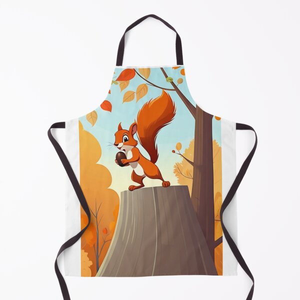 Item preview, Illustration - Red Squirrel, Childlike Autumnal Scene designed and sold by AnimeShin.