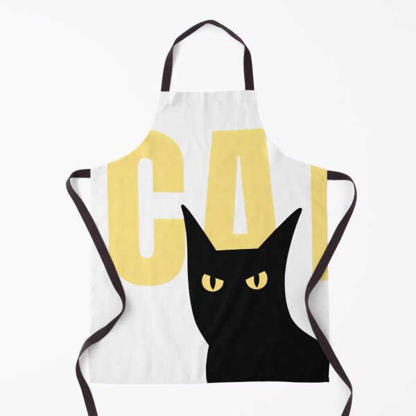 Item preview, Cool Black Cat Silhouette Yellow Typography Art designed and sold by ThunderRed.