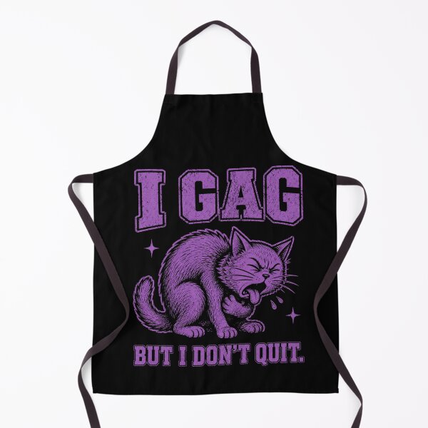 Item preview, I Gag But I Don’t Quit Funny Purple Cat designed and sold by MakmurMpxgo.
