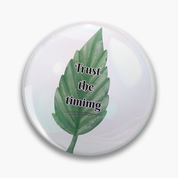 Item preview, Trust the Timing Botanical Leaf Sticker – Inspirational Quote, Minimalist Nature Aesthetic, Positive Mindset Vinyl Decal designed and sold by Pandey14.