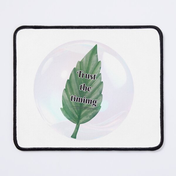 Item preview, Trust the Timing Botanical Leaf Sticker – Inspirational Quote, Minimalist Nature Aesthetic, Positive Mindset Vinyl Decal designed and sold by Pandey14.