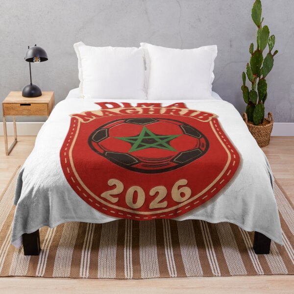Item preview, Dima Maghrib 2026 Wood Sign Morocco Football Soccer 3D Badge Wall Art Sticker designed and sold by BodaZZ.