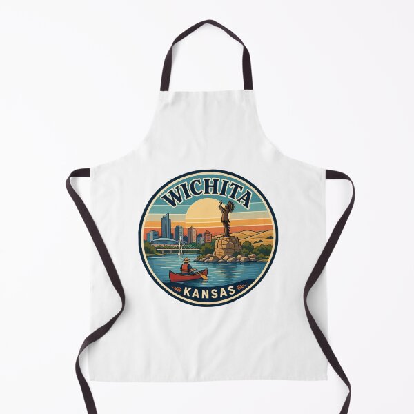 Item preview, Wichita Kansas: Canoe River Scene, Keeper of the Plains designed and sold by CircinusStore.