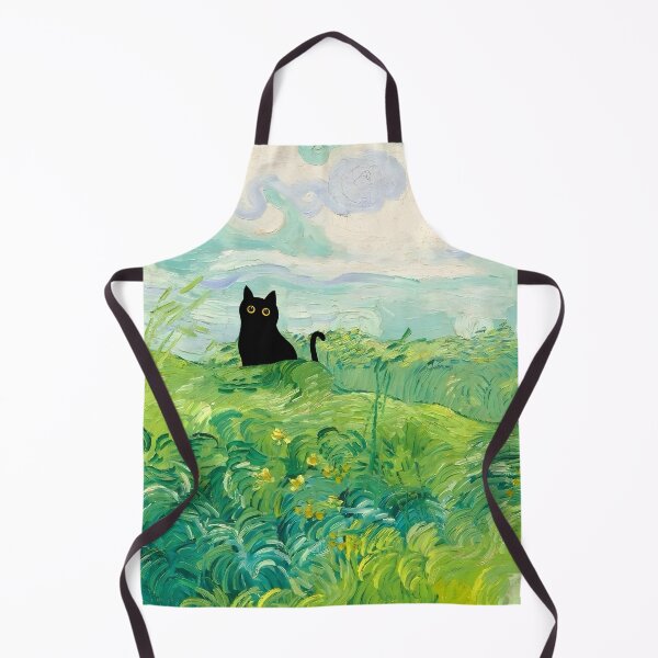Item preview, Cute black cat in the green field designed and sold by PurrfectHome.