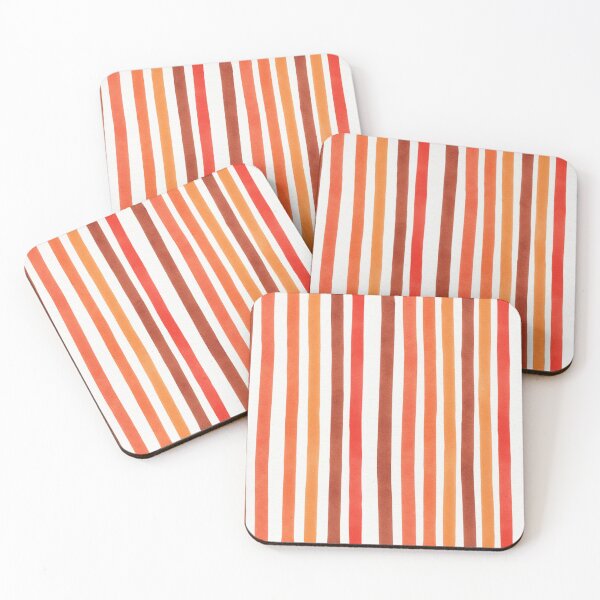 Item preview, Retro Warm Watercolor Stripes designed and sold by wissal.studio.