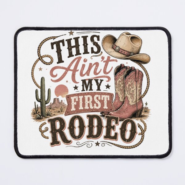 Item preview, This Ain’t My First Rodeo Vintage Cowboy Design – Western Retro Rodeo T-Shirt & Sticker designed and sold by Artimax-Studio.