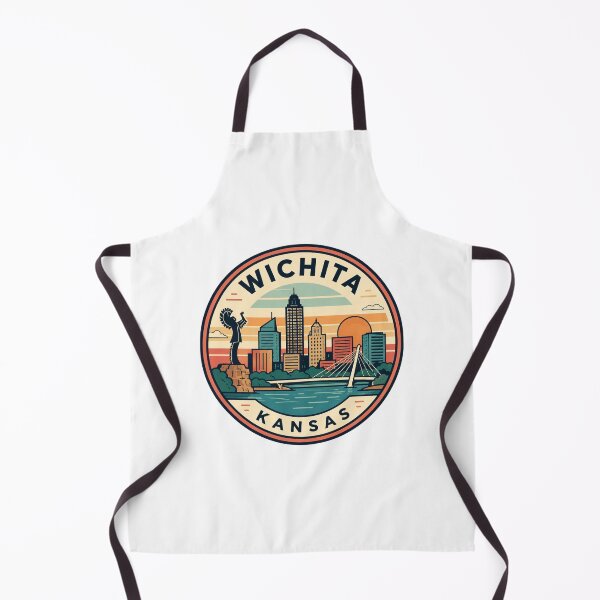 Item preview, Wichita Kansas: Skyline, River Bridge & Keeper of the Plains designed and sold by CircinusStore.