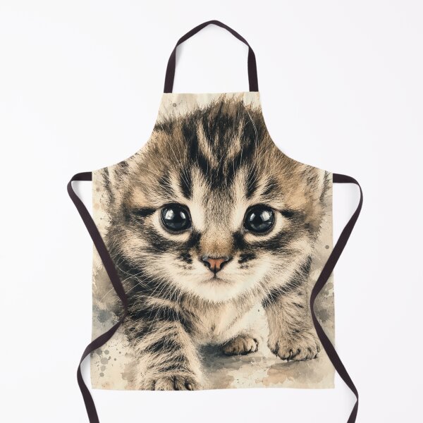 Item preview, Cute Kitten Art | Adorable Tabby Kitten Illustration | Cat Lover Wall Decor designed and sold by AbstractAuraArt.