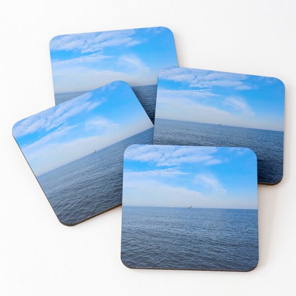 Item preview, Calm Black Sea Romania – Seagulls Blue Sky Print designed and sold by MSMPrintDesign.