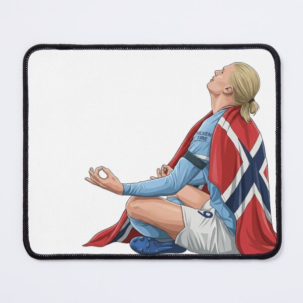 Item preview, Erling Haaland Goal Machine – Norway Football Superstar Illustration designed and sold by Mialunaa.