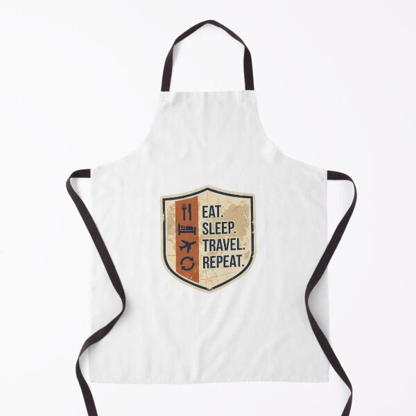 Item preview, Retro Eat Sleep Travel Repeat Vintage Shield Sticker designed and sold by asumintjapan1.