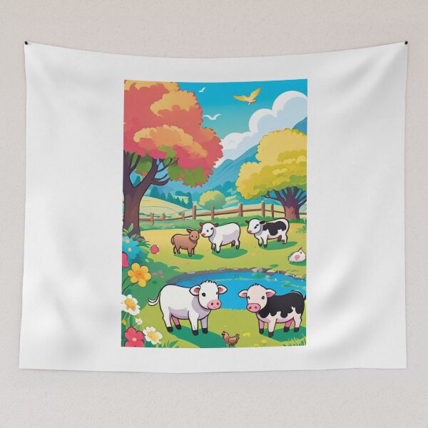 Item preview, Illustration - Rural Landscape, Charming Pastoral Atmosphere designed and sold by AnimeShin.